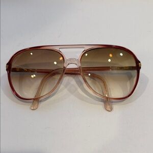 Vtg Givenchy Aviator Gradient Brown Unisex Frame Sunglasses